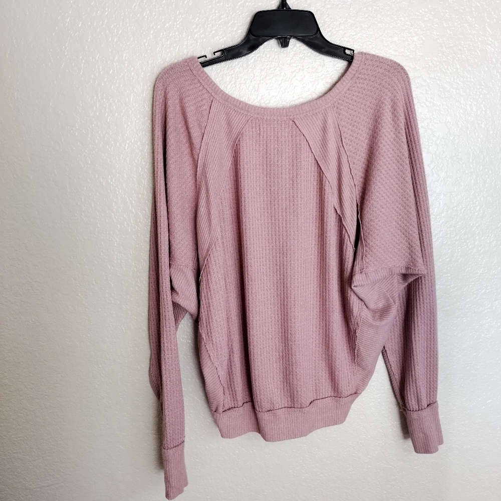 Free people we the free santa clara thermal v neck shirt Maeve sz S - Picture 7 of 7